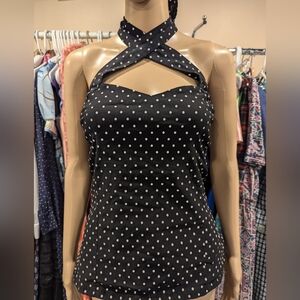 Unique Vintage cross neck halter